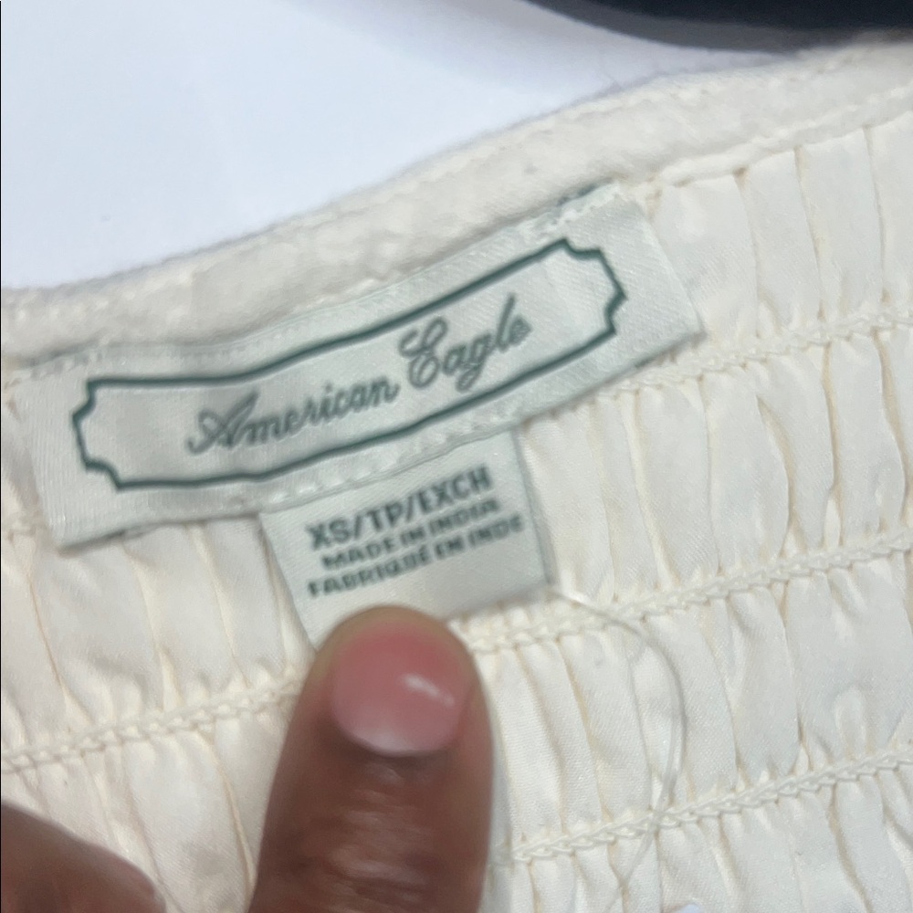 American Eagle Outfitters Cream Blouse - Picture 2 of 9